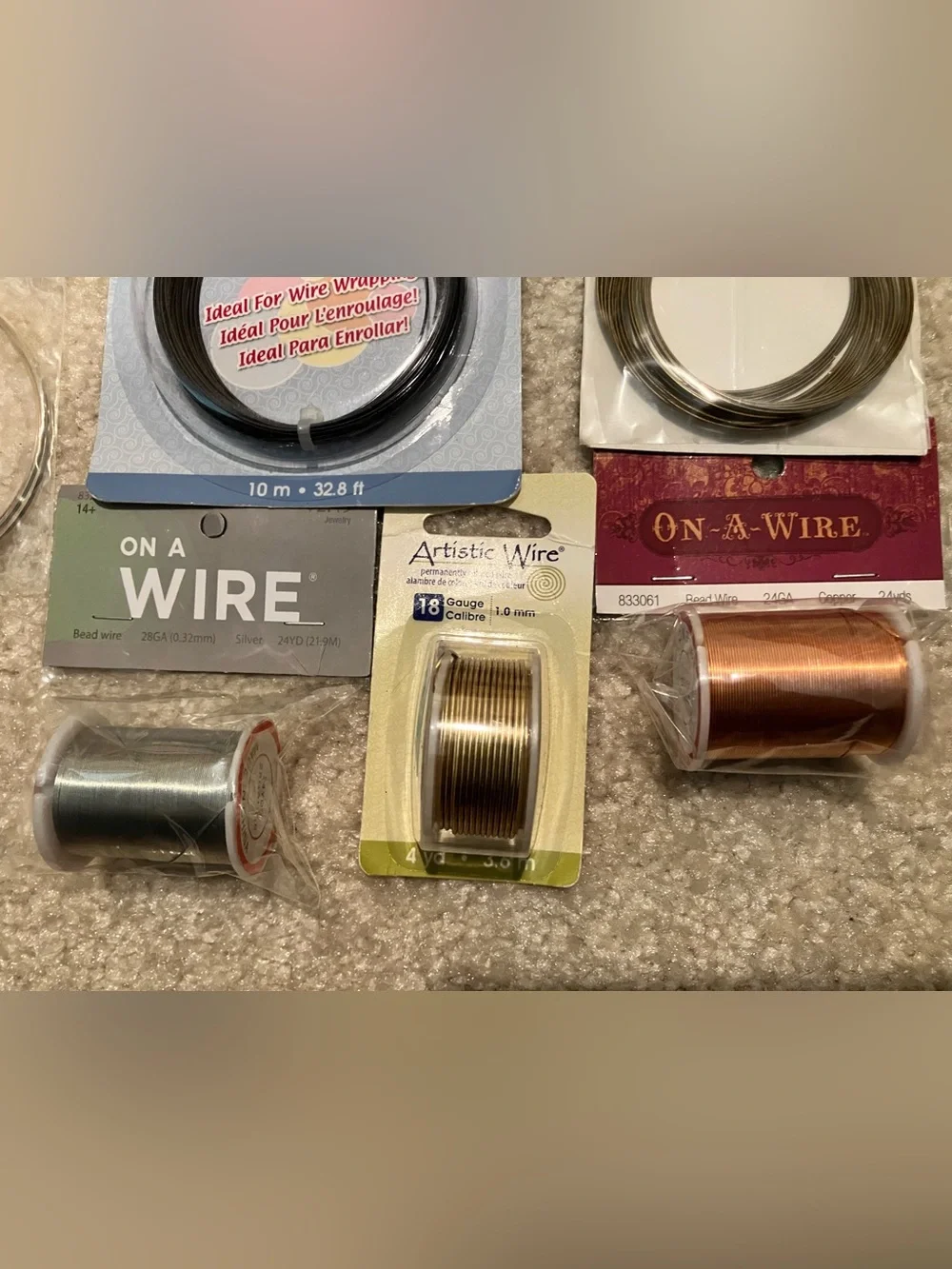 Beading Wire, Lot of 6 for Beading, Making Jewelry, Crafts
